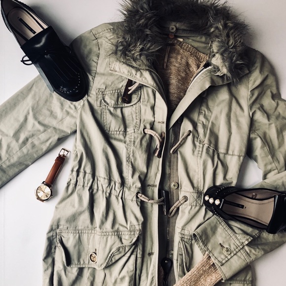 Free People Jackets & Blazers - Free People Fur Hooded Cargo Coat